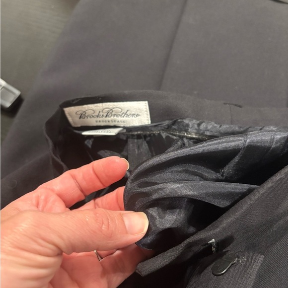 Brooks Brothers Brookease 100% Wool black lined dress pant size 12 - Picture 7 of 9